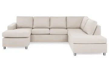 Crazy 4-sits Högervänd U-formad Large Soffa med Divan och Schäslong i Tyg
