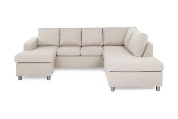 Crazy 4-sits Högervänd U-formad Small Soffa med Divan och Schäslong i Tyg