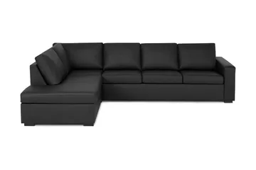 Crazy 4-sits Vänstervänd L-formad Schäslongsoffa i Konstläder