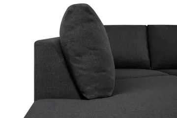 Crazy 4-sits Vänstervänd L-formad Schäslongsoffa i Tyg - Mörkgrå - Products - Möbler - Soffa - Divansoffa & schäslongsoffa - 3 sits soffa med divan