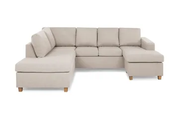 Crazy 4-sits Vänstervänd U-formad Large Soffa med Divan och Schäslong i Tyg