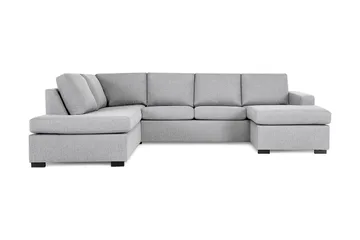 Crazy 4-sits Vänstervänd U-formad Large Soffa med Divan och Schäslong i Tyg
