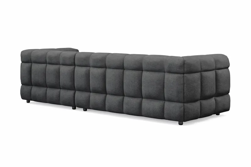 Elise 4-sits Bubblig Soffa med Divan Höger - Mörkgrå - Products - Möbler - Soffa - Divansoffa & schäslongsoffa - 4 sits soffa med divan
