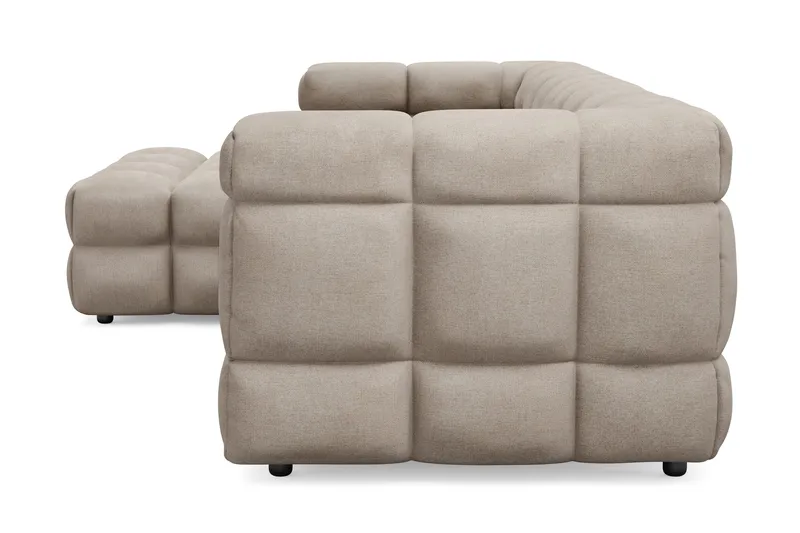 Elise 4-sits Bubblig Soffa med Divan Vänster - Beige - Products - Möbler - Soffa - Divansoffa & schäslongsoffa - 4 sits soffa med divan