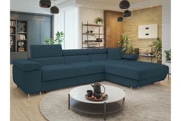 Gabina Soffa med Divan 3-sits - Blå - Products - Möbler - Soffa - Divansoffa & schäslongsoffa - 3 sits soffa med divan