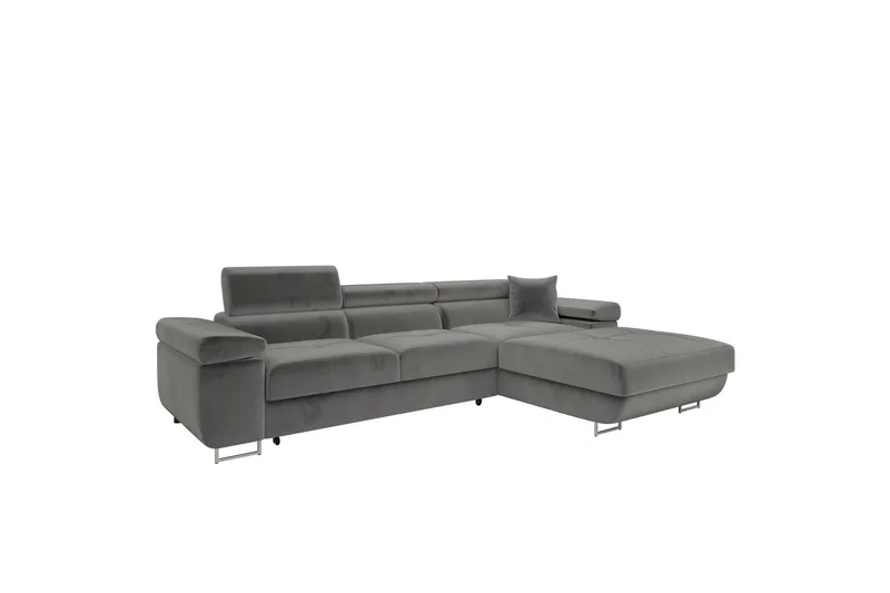 Gabina Soffa med Divan 3-sits - Grå - Products - Möbler - Soffa - Divansoffa & schäslongsoffa - 3 sits soffa med divan