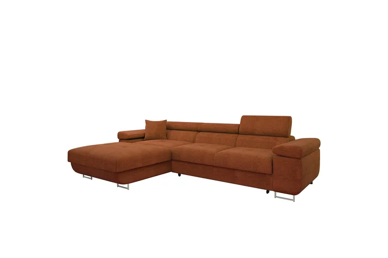 Gabina Soffa med Divan 3-sits - Orange - Products - Möbler - Soffa - Divansoffa & schäslongsoffa - 3 sits soffa med divan