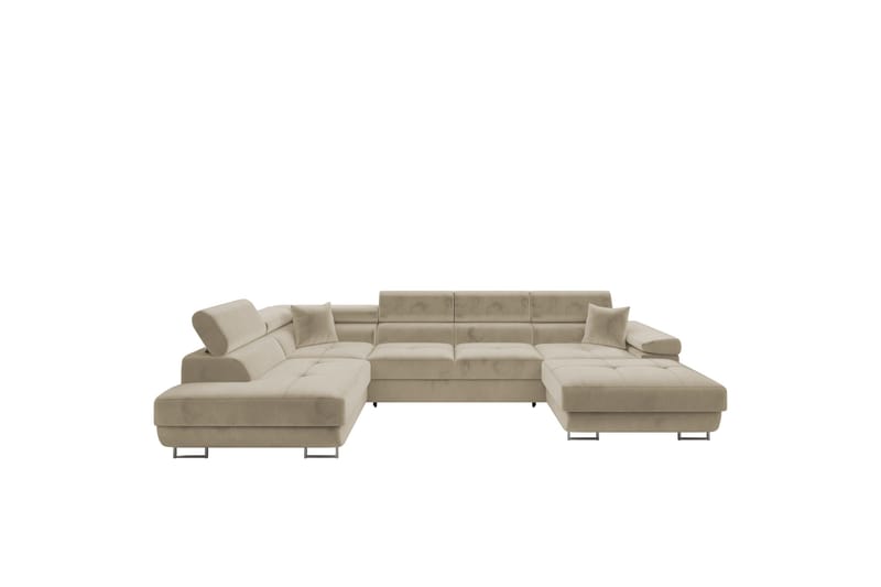 Gabina Soffa med Divan och Schäslong 4-sits - Beige - Products - Möbler - Soffa - Divansoffa & schäslongsoffa - 4 sits soffa med divan