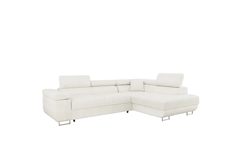 Gabina Soffa med Schäslong 3-sits - Vit - Products - Möbler - Soffa - Divansoffa & schäslongsoffa - 3 sits soffa med divan