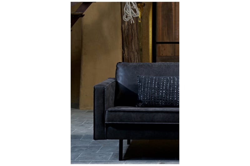 Lissbon Divansoffa Höger - Svart - Products - Möbler - Soffa - Divansoffa & schäslongsoffa - 3 sits soffa med divan