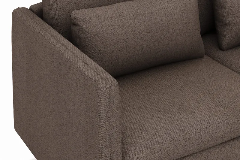Lovis 3-sits Soffa med vändbar Divan i tyg - Brun - Products - Möbler - Soffa - Divansoffa & schäslongsoffa - 3 sits soffa med divan