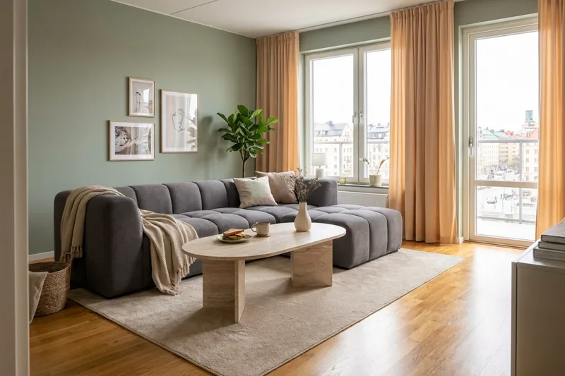 Marlow 3-sits Bubblig Divansoffa höger - Grå - Products - Möbler - Soffa - Divansoffa & schäslongsoffa - 3 sits soffa med divan