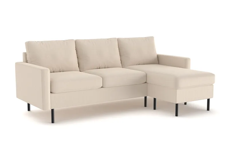 Peppe 3-sits Vändbar L-formad Divansoffa i Manchester - Greige - Products - Möbler - Soffa - Divansoffa & schäslongsoffa - 3 sits soffa med divan
