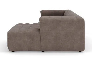 Puffy 3-sits bubblig soffa med divan höger - Brun - Products - Möbler - Soffa - Divansoffa & schäslongsoffa - 3 sits soffa med divan