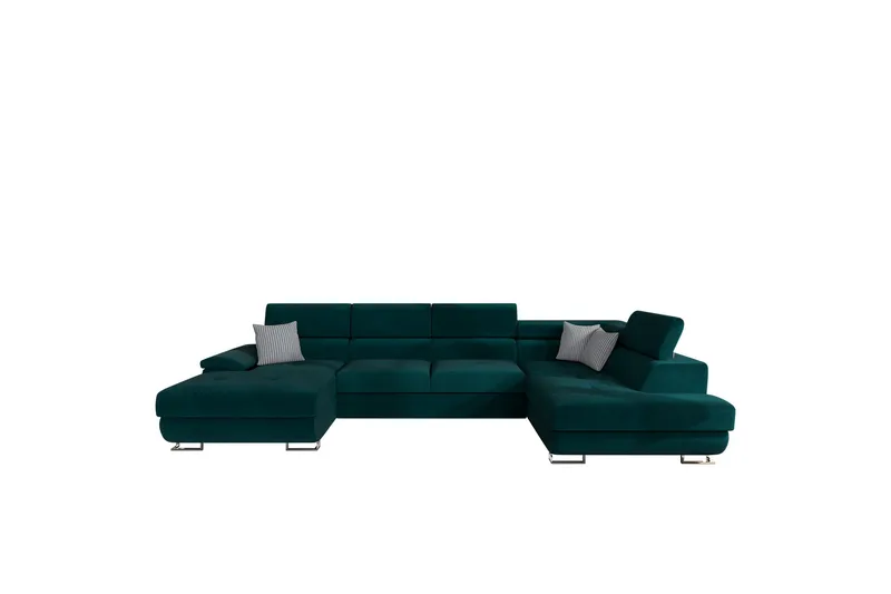 Reginia Soffa med Divan och Schäslong 4-sits - Grön - Products - Möbler - Soffa - Divansoffa & schäslongsoffa - 4 sits soffa med divan