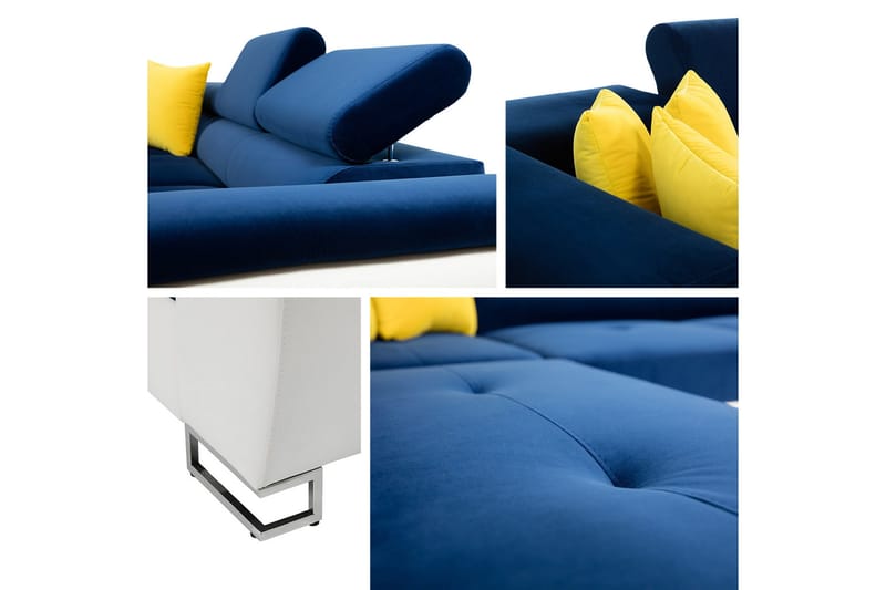 Reginia Soffa med Schäslong 3-sits - Gul/Ljusgrå - Products - Möbler - Soffa - Divansoffa & schäslongsoffa - 3 sits soffa med divan