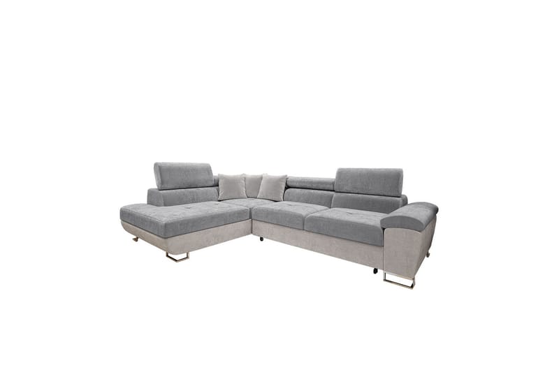 Reginia Soffa med Schäslong 3-sits - Ljusgrå/Grå - Products - Möbler - Soffa - Divansoffa & schäslongsoffa - 3 sits soffa med divan
