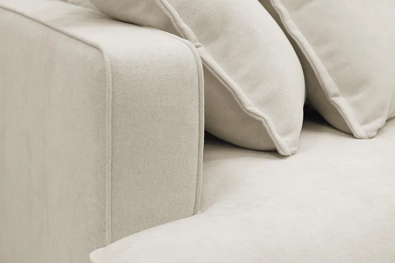 Rossita Lyx 4-sits Extra djup Soffa med Schäslong Höger - Beige Tyg - Products - Möbler - Soffa - Divansoffa & schäslongsoffa - 4 sits soffa med divan