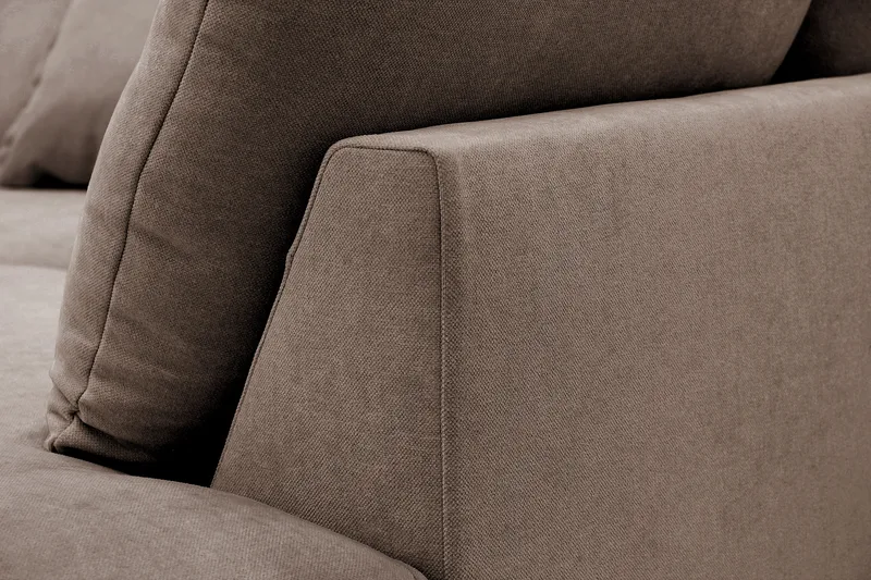 Rossita Lyx 4-sits Extra djup Soffa med Schäslong Höger - Brun Tyg - Products - Möbler - Soffa - Divansoffa & schäslongsoffa - 4 sits soffa med divan