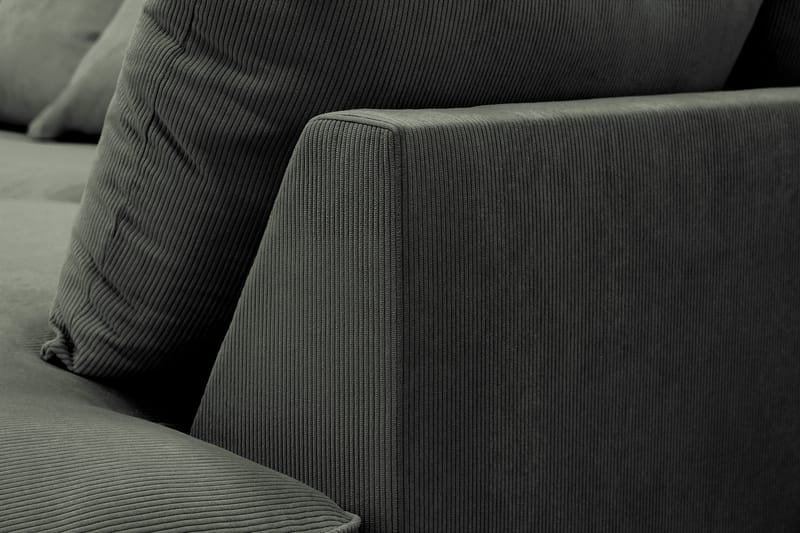 Rossita Lyx 4-sits Extra djup Soffa med Schäslong Höger - Mörkgrön Manchester - Products - Möbler - Soffa - Divansoffa & schäslongsoffa - 4 sits soffa med divan