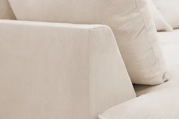 Rossita Lyx 4-sits Extra djup Soffa med Schäslong Vänster - Beige Manchester - Products - Möbler - Soffa - Divansoffa & schäslongsoffa - 4 sits soffa med divan