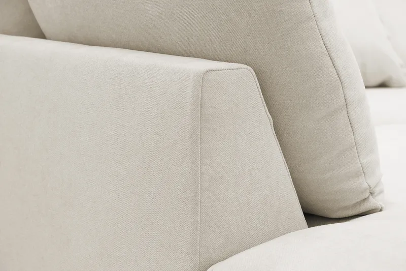 Rossita Lyx 4-sits Extra djup Soffa med Schäslong Vänster - Beige Tyg - Products - Möbler - Soffa - Divansoffa & schäslongsoffa - 4 sits soffa med divan