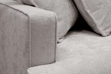 Rossita Lyx 4-sits Högervänd L-formad Extra Djup Schäslongsoffa i Chenille - Grå/Brun Chenille - Products - Möbler - Soffa - Divansoffa & schäslongsoffa - 4 sits soffa med divan
