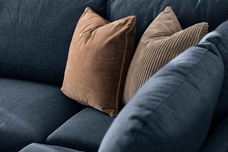 Trend 4-sits Högervänd L-formad Schäslongsoffa i Tyg - Blå - Products - Möbler - Soffa - Divansoffa & schäslongsoffa - 4 sits soffa med divan