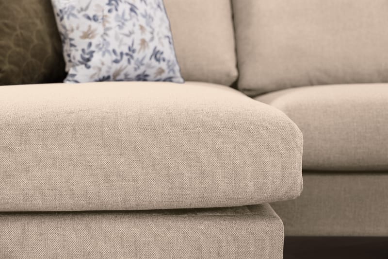 Trend 4-sits Vänstervänd L-formad Divansoffa i Tyg - Beige - Products - Möbler - Soffa - Divansoffa & schäslongsoffa - 4 sits soffa med divan