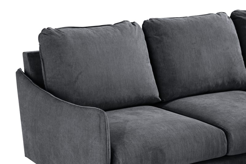 Trend Lyx 3-sits Divansoffa Vänster - Mörkgrå/Svart - Products - Möbler - Soffa - Divansoffa & schäslongsoffa - 4 sits soffa med divan