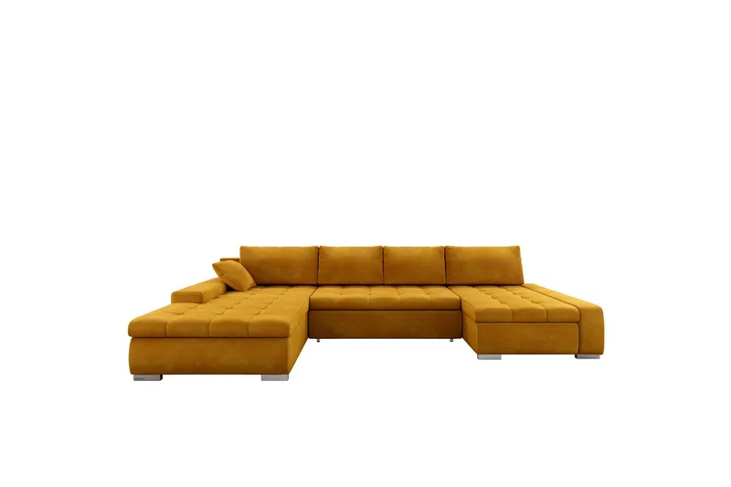 Gamal Soffa Dubbeldivan 4-sits, Brun