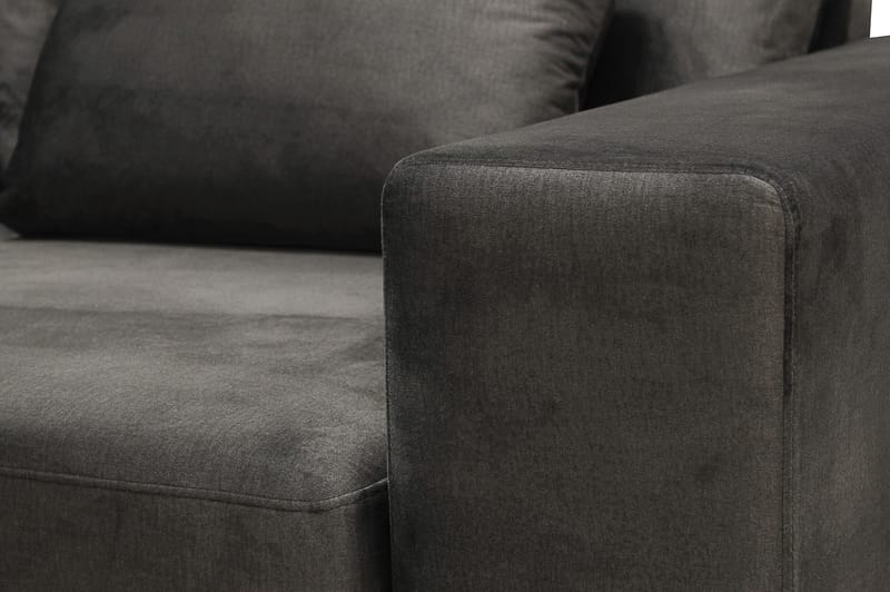 Grande 5-sits Soffa med Schäslong Vänster - Mörkgrå Sammet - Products - Möbler - Soffa - Sammetssoffa