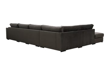 Grande 5-sits Soffa med Schäslong Vänster - Mörkgrå Sammet - Products - Möbler - Soffa - Sammetssoffa