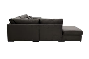 Grande 5-sits Soffa med Schäslong Vänster - Mörkgrå Sammet - Products - Möbler - Soffa - Sammetssoffa
