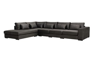 Grande 5-sits Soffa med Schäslong Vänster - Mörkgrå Sammet - Products - Möbler - Soffa - Sammetssoffa