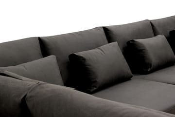 Grande 5-sits Soffa med Schäslong Vänster - Mörkgrå Sammet - Products - Möbler - Soffa - Sammetssoffa