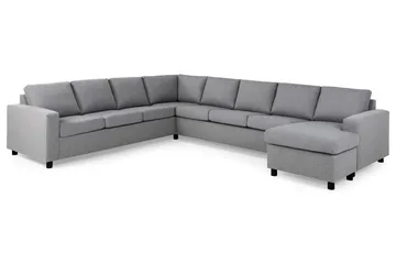 Crazy 7-sits Högervänd U-formad XX-Large Hörnsoffa med divan i Tyg - Grå - Products - Möbler - Soffa - Hörnsoffa - Hörnsoffa med divan