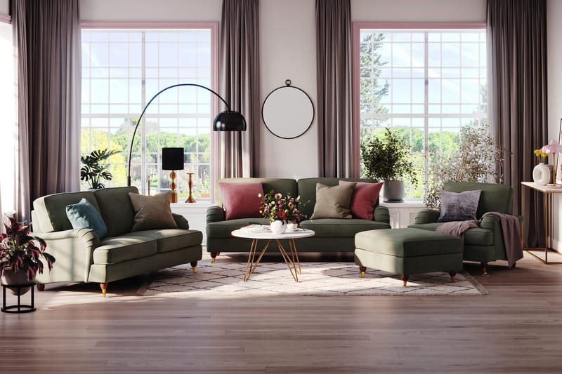 Howard Lyx 2-sits Manchestersoffa - Mörkgrön - Products - Möbler - Soffa - 2 sits soffa