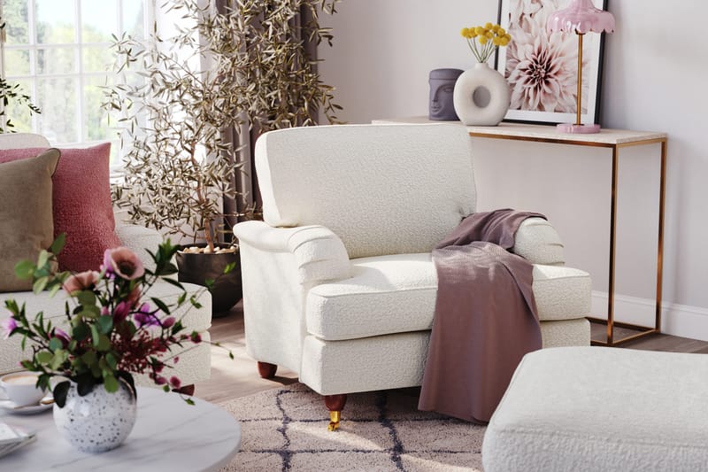 Howard Lyx 3-sits Soffa i Bouclé - Vit - Products - Möbler - Soffa - 3 sits soffa