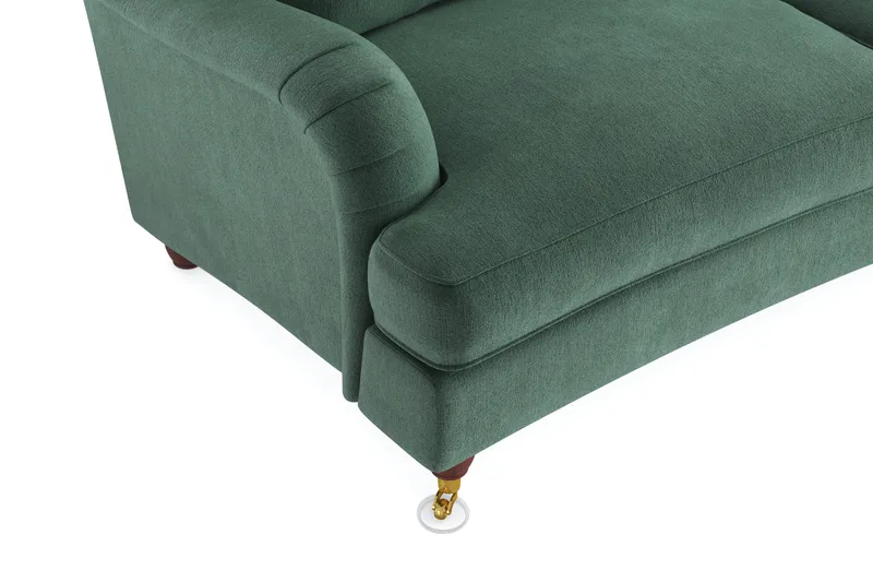 Howard Lyx 4-sits Svängd Sammetssoffa - Mörkgrön - Products - Möbler - Soffa - Sammetssoffa