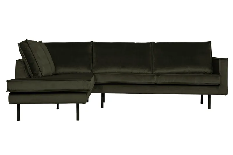 Lissbon Hörnsoffa - Mörkgrön - Products - Möbler - Soffa - Sammetssoffa