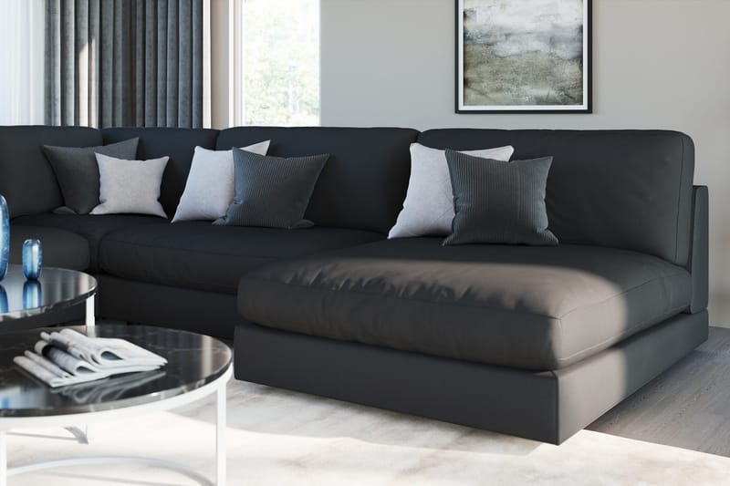 Arken 1-sits Hörnmodul i Tyg - Svart - Products - Möbler - Soffa - Modulsoffa - Hörnmodul