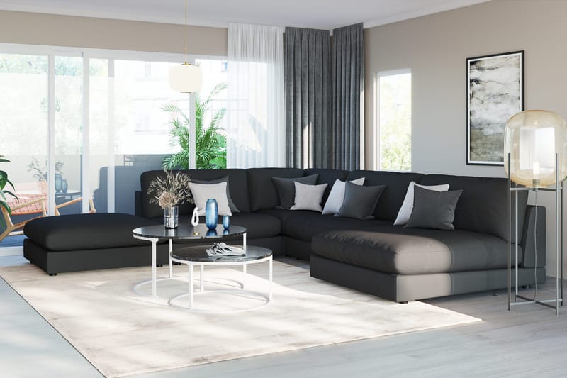 Arken 1-sits Hörnmodul i Tyg - Svart - Products - Möbler - Soffa - Modulsoffa - Hörnmodul