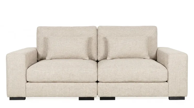 Dubai 2-sits soffa Extra Djup i Chenille - Beige - Products - Möbler - Soffa - Modulsoffa - Komplett modulsoffa