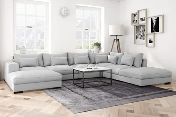 Dubai Hörnmodul Extra Djup - Ljusgrå - Products - Möbler - Soffa - Modulsoffa - Hörnmodul