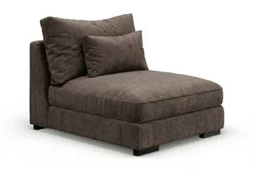 Dubai Mittmodul i Tyg Extra Djup - Mörkbrun - Products - Möbler - Soffa - Modulsoffa - Mittmodul