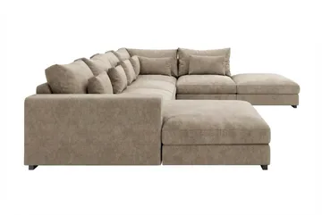 Dubai Stor U Soffa modul med Divan Vänster Extra Djup i Chenille - Brun - Products - Möbler - Soffa - Modulsoffa - Komplett modulsoffa