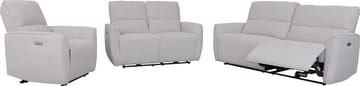 Reclinersoffa 3-sits - Ljus bouclè - Eldriven - Ljusgrå - Products - Möbler - Soffa - Biosoffa & reclinersoffa
