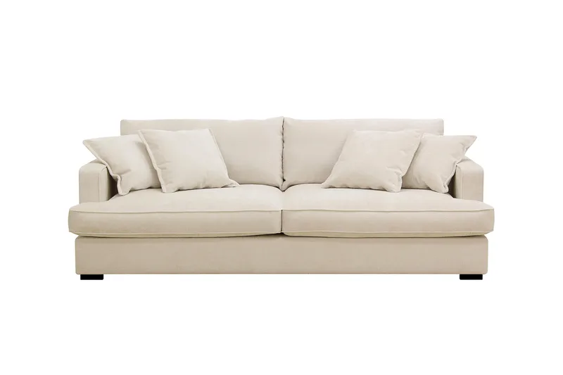 Rossita Lyx 2,5-sits Extra djup Soffa i Chenille - Beige - Products - Möbler - Soffa - 3 sits soffa