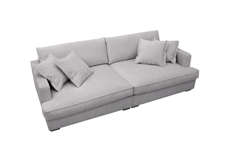 Rossita Lyx 3-sits Extra djup Soffa i Chenille - Grå - Products - Möbler - Soffa - 3 sits soffa